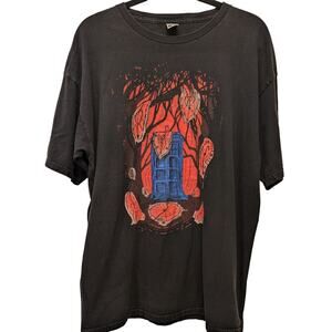 TeeFury Time Travel Graphic Print‎ T-Shirt Black 100% Cotton Short Sleeve Casual